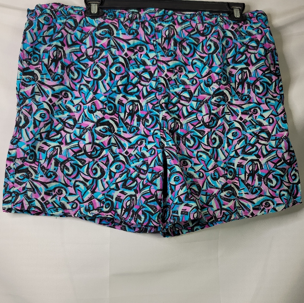 Surf Odyssey Tribal Mesh Lined Swim Trunks Large